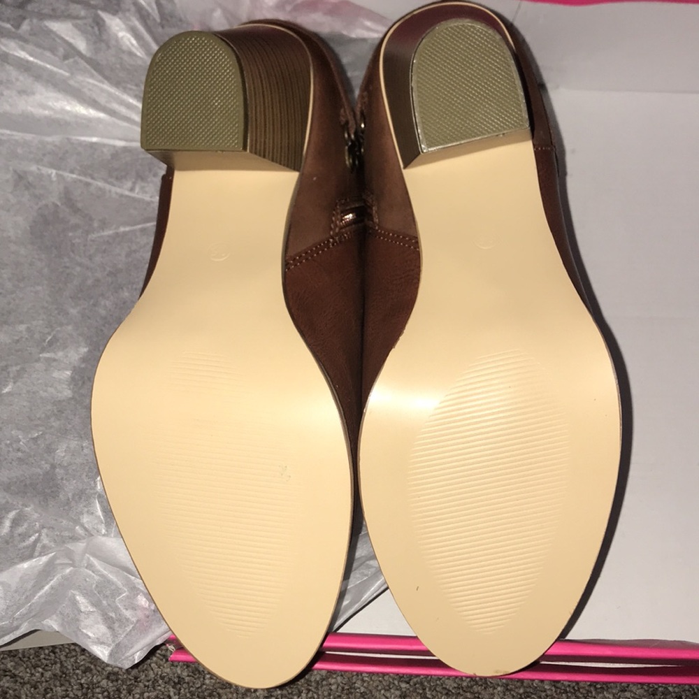 🆕 Shoedazzle Brown {Landy} Corset Booties - Picture 7 of 10